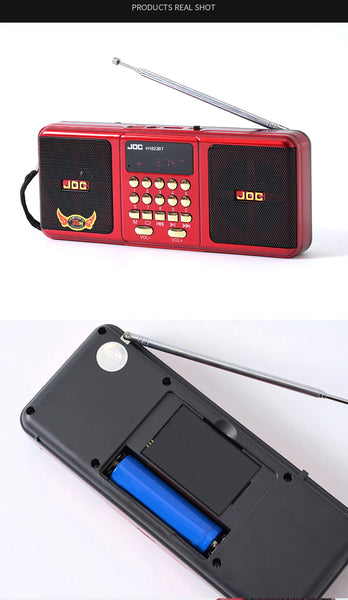 Portable Stereo FM Radio with Rechargeable Battery
