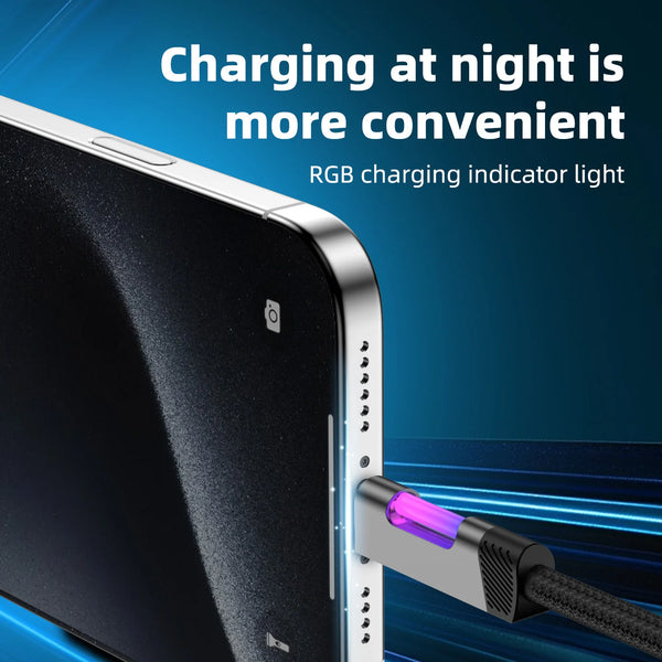 Fast Charging USB Type C Cable with RGB Ambient Light