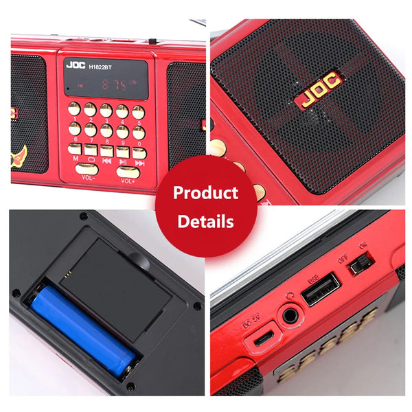 Portable Stereo FM Radio with Rechargeable Battery