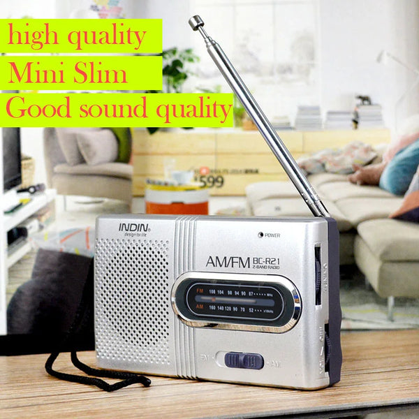 Portable AM FM Radio Receiver Player