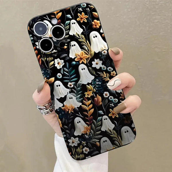 Floral Ghost Phone Case For iPhone