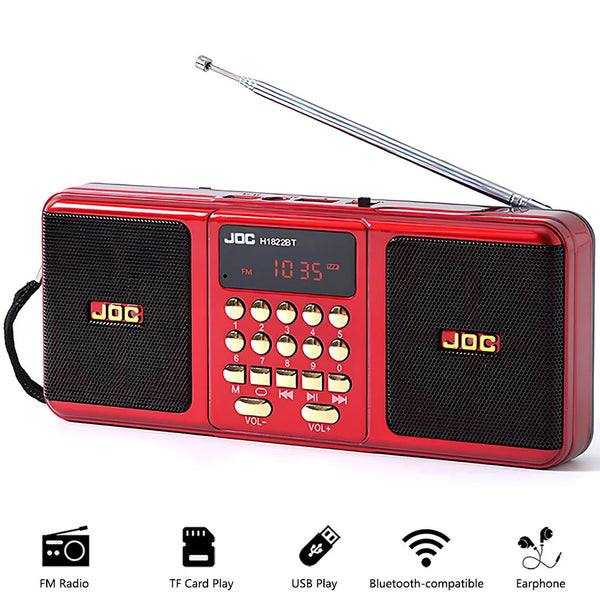Portable Stereo FM Radio with Rechargeable Battery
