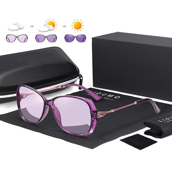 Fashion Oversized Polarized Photochromic Sunglasses