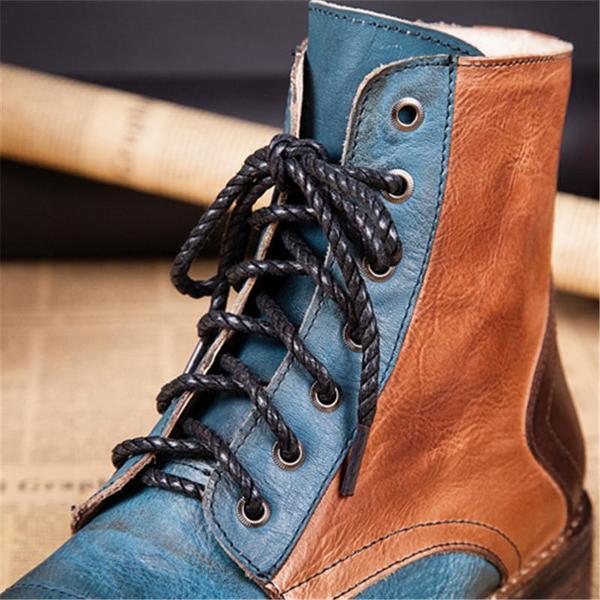 Fashion Men's Retro Style Mixed Colors High Quality Leather Martin Boots
