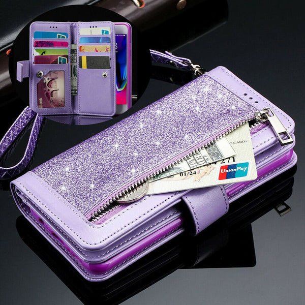 Bling Glitter Flip Wallet Case for IPhone