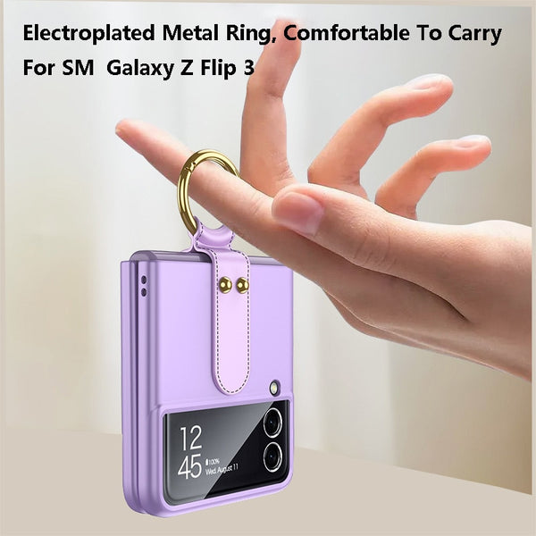 Protective Film Ultra-thin Case With Bracket Holder For Samsung Galaxy Z Flip 3