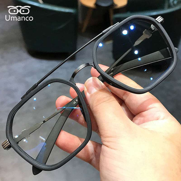 Retro Fashion Anti Blue Light  Myopia Glasses for Men Women